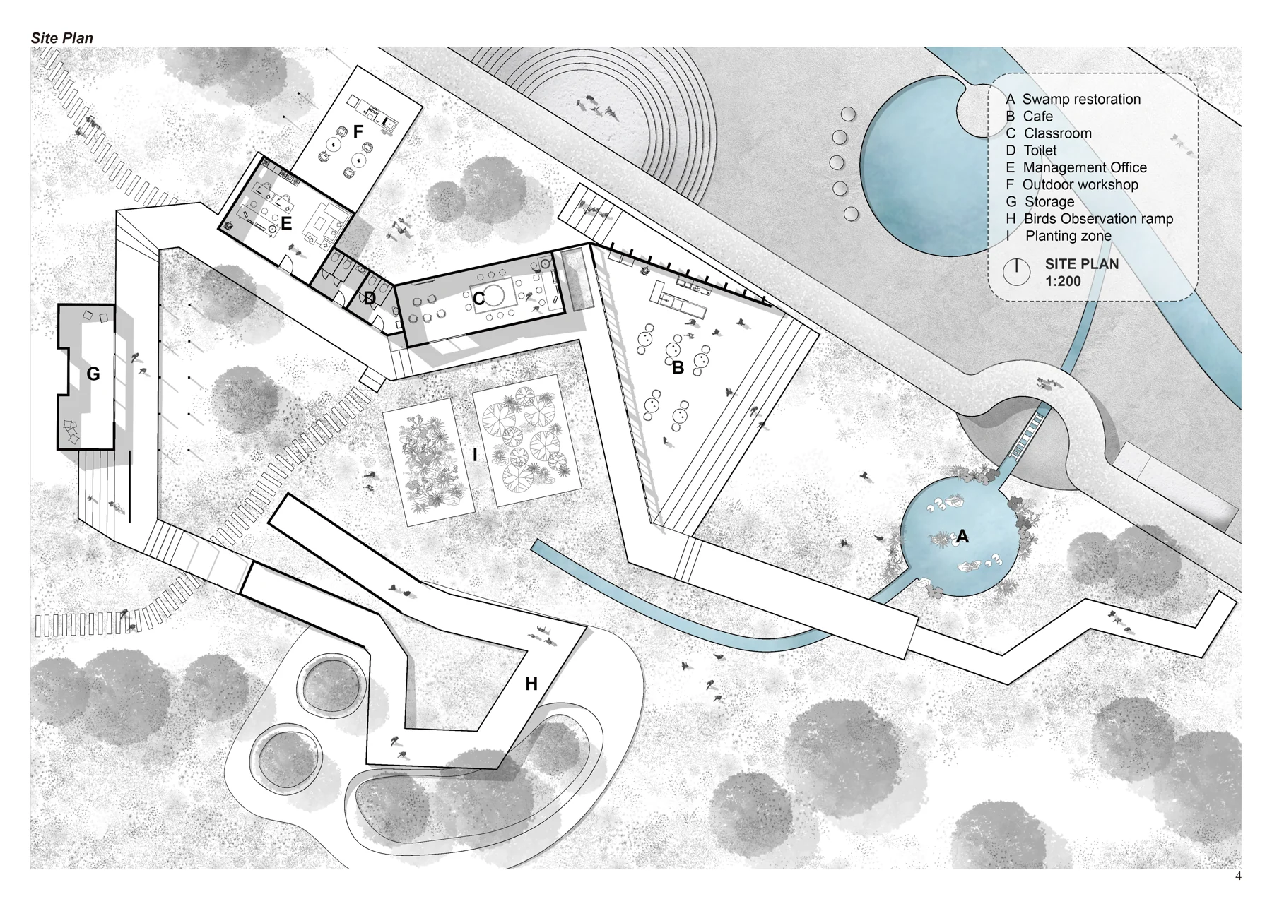 Portfolio sheet 06 — architectural drawings, visualisations and project notes
